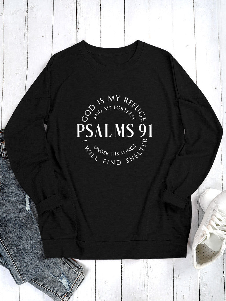 Letter Printed Long Sleeve T-shirt