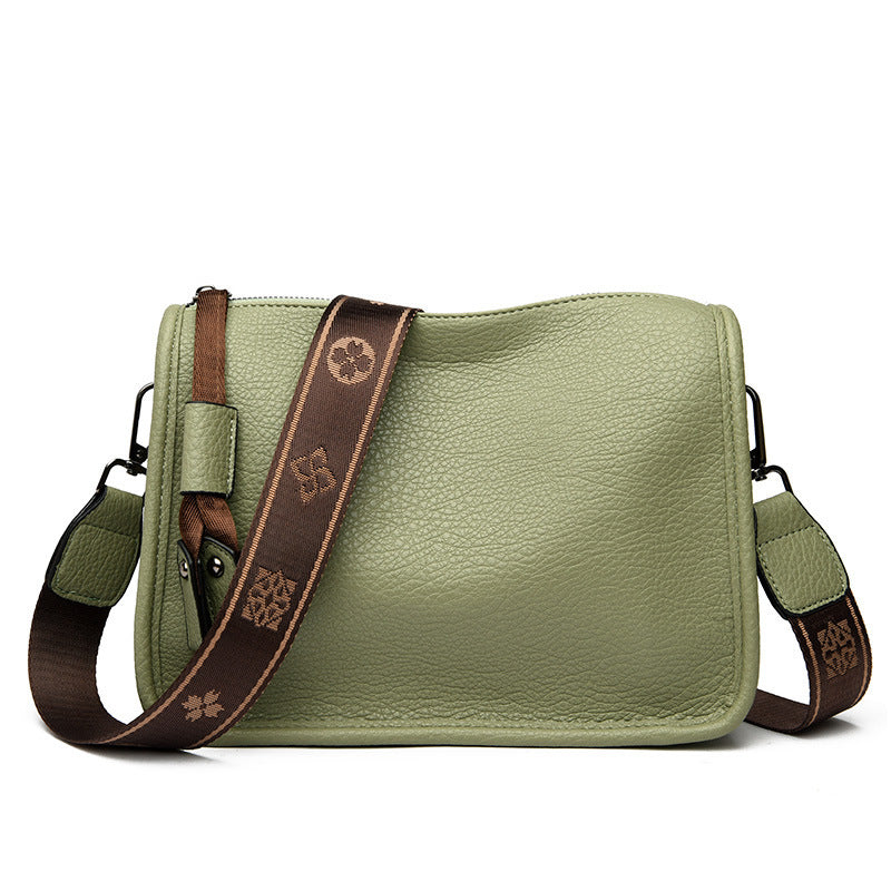 Fashionable All-match Portable Exquisite Retro Soft Leather Shoulder Messenger Bag