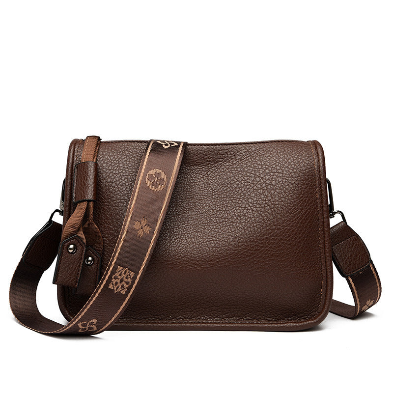 Fashionable All-match Portable Exquisite Retro Soft Leather Shoulder Messenger Bag