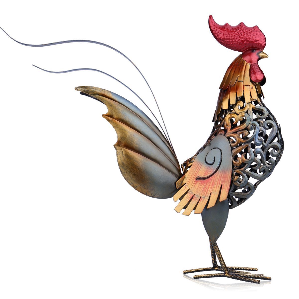 Art Wrought Iron Rooster Decoration