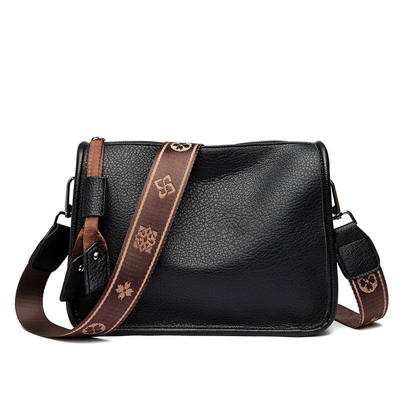 Fashionable All-match Portable Exquisite Retro Soft Leather Shoulder Messenger Bag