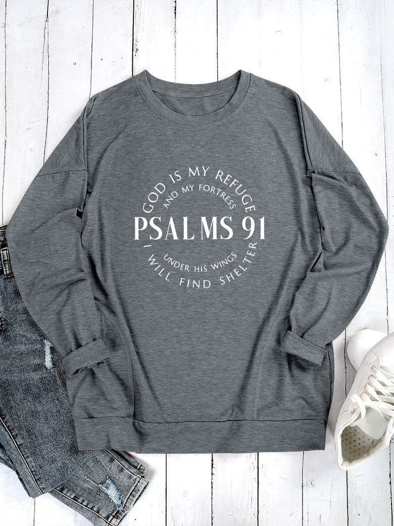 Letter Printed Long Sleeve T-shirt