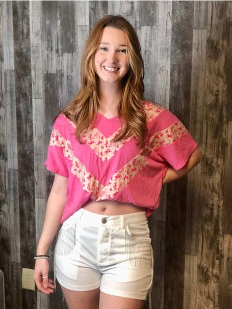 PINK WOMENS TOP