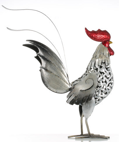 Art Wrought Iron Rooster Decoration